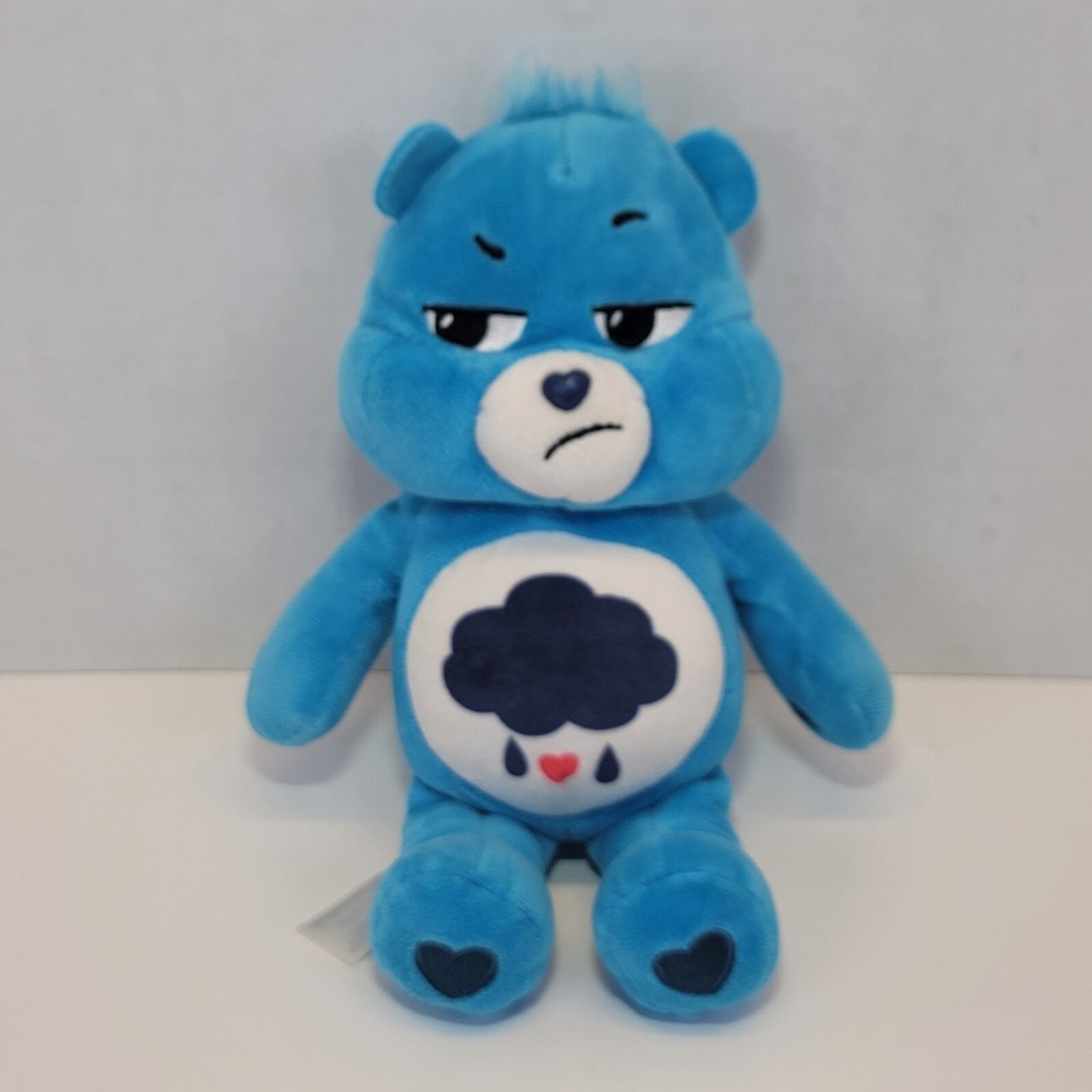 Care Bears 10" Grumpy Bear Plush Stuffed Animal 2020 Blue Rain Clouds Stormy